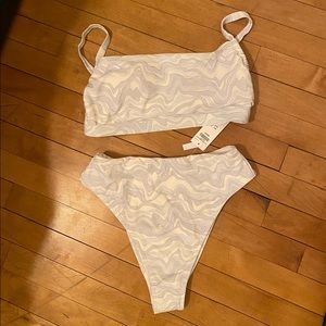 Abercrombie and Fitch Curve Love Swim Top and High Leg Cheeky Swimsuit